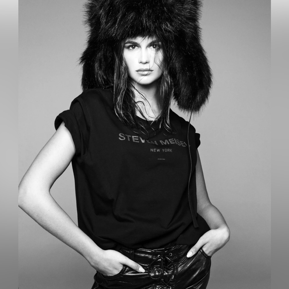 ZARA X Steven Meisel Limited Edition Black Tonal Graphic T-Shirt Unisex Size S